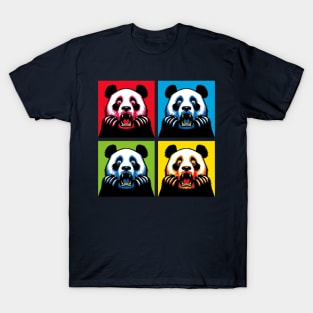 Pop Fearful Panda - Funny Panda Art T-Shirt